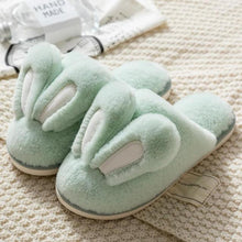 将图片加载到图库查看器,Fashion Women Slippers Winter Warm Fur Shoes Men Couples Cute Rabbit Ears Soft Sole Home Indoor Plush Winter Warm Memory Foam Cotton Home Slippers Soft Plush Fleece Slip On House Slippers