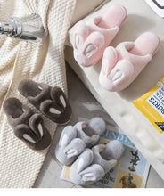 将图片加载到图库查看器,Fashion Women Slippers Winter Warm Fur Shoes Men Couples Cute Rabbit Ears Soft Sole Home Indoor Plush Winter Warm Memory Foam Cotton Home Slippers Soft Plush Fleece Slip On House Slippers