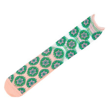Load image into Gallery viewer, Fashion Women Socks New Spring Summer Mesh Thin Long Printed Socks Women Casual Breathable Fresh Flower Socks Korea Style Color Thin Socks For Women