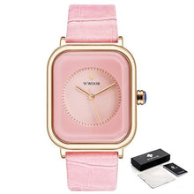 Load image into Gallery viewer, Fashion Women Watches White Leather Minimalist Rectangle Ladies Quartz Dress Wristwatch Fashion Leather Wrist Watch Rectangle Elegant Simple Dial Analog Quartz Dress Watch