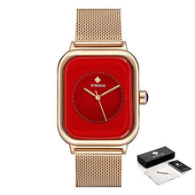 Load image into Gallery viewer, Fashion Women Watches White Leather Minimalist Rectangle Ladies Quartz Dress Wristwatch Fashion Leather Wrist Watch Rectangle Elegant Simple Dial Analog Quartz Dress Watch