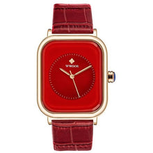 Load image into Gallery viewer, Fashion Women Watches White Leather Minimalist Rectangle Ladies Quartz Dress Wristwatch Fashion Leather Wrist Watch Rectangle Elegant Simple Dial Analog Quartz Dress Watch