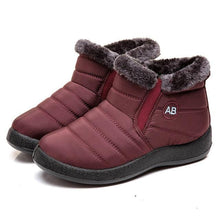 Load image into Gallery viewer, Fashion Womens Waterproof Boots Snow Boots For Winter Casual Lightweight Ankle Warm Winter Boots Fur Lined Warm Ankle Boots Slip On Waterproof Outdoor Booties Comfortable Shoes For Women