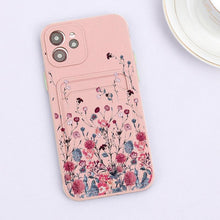 将图片加载到图库查看器,Fashionable Anti-Scratch Soft Lining Protective Case For iPhone Cases Card Holder Cute Flower Heart Phone Case For iPhone 12 13 Mini Pro Beautiful Design Soft Iphone Case