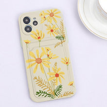 将图片加载到图库查看器,Fashionable Anti-Scratch Soft Lining Protective Case For iPhone Cases Card Holder Cute Flower Heart Phone Case For iPhone 12 13 Mini Pro Beautiful Design Soft Iphone Case