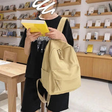 Load image into Gallery viewer, Fashionable Backpack And School Bag For Teenager Girls Stylish Anti Theft Laptop Shoulder Bags Solid Color Travel Backpack