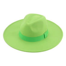 Load image into Gallery viewer, Fashionable Fedora Hats Women Wide Brim Dress Caps Women's Fedora Hats Elegant Wide Brim Fedora Hat Wedding Men Hat Warm Retro Style Belt 56-58cm