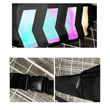 将图片加载到图库查看器,Fashionable Flash Reflective Chest Bag Iridescent Belt Bum Bag For Travel Festival Sports Unisex Waist Bags