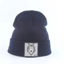Load image into Gallery viewer, Fashionable Warm Animal Theme Wolf Knitted Unisex Beanies For Women Soft And Comfortable Beanies For Winter And Autumn