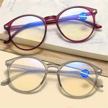 Load image into Gallery viewer, Fashionable Women And Men Round Reading Glasses Fashion Ultra Light Anti Blue Light Eyeglasses Unisex Stylish Eyeglasses Glasses Clear Lens Diopters +1+1.5+2+2.5+3+3.5+4