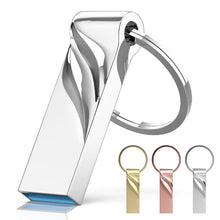 Load image into Gallery viewer, Fast Pen Drive 128GB Flash USB Flash Drive Metal Waterproof USB Drive Memory 8GB Metal Pen Drive 16GB 32GB Key USB Flash Drives 64GB Stick Pen