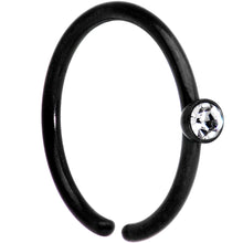 将图片加载到图库查看器,20G 5/16 Clear Gem Black Seamless Circular Ring