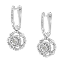 Load image into Gallery viewer, .925 Sterling Silver Miracle-Set Diamond Accent Drop and Dangle Earrings (I-J Color, I3 Clarity)