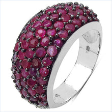 将图片加载到图库查看器,3.58 Carat Genuine Ruby & White Diamond .925 Sterling Silver Ring
