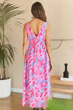 Load image into Gallery viewer, New Summer Abstract Floral V-Neck Maxi Dress β Elegant, Artistic Print, Flattering Silhouette, Sophisticated Glamour