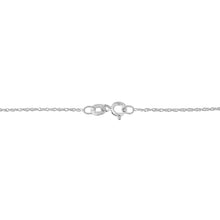 Load image into Gallery viewer, .925 Sterling Silver 1 1/4 Cttw Round and Baguette-Cut Diamond Composite Heart 18" Pendant Necklace (I-J Color, I1-I2 Clarity)