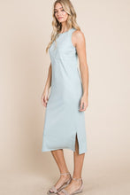 将图片加载到图库查看器,Ribbed Knit Sleeveless Midi Dress For Women – Simple, Casual, Elegant, Versatile and Chic Midi Dress with Ribbed Texture for Every Occasion