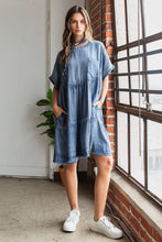 将图片加载到图库查看器,Oversized Mini Dress Relaxed Fit Boho Design Comfortable And Breathable Women Dress