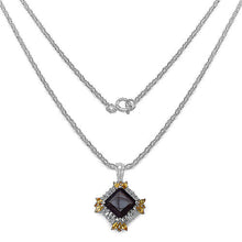 Load image into Gallery viewer, 6.27 Carat Genuine Smoky Quartz, Citrine & White Topaz .925 Sterling Silver Pendant