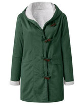 Load image into Gallery viewer, Full Size Pocketed Long Sleeve Hooded Toggle Jacket – Stylish & Functional Outerwear for Women