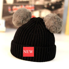 Load image into Gallery viewer, Modern Trend New Baby Beanies Hats Children Knitted Pompom Winter Autumn Cute Cap Warm Girl Hat With Two Balls