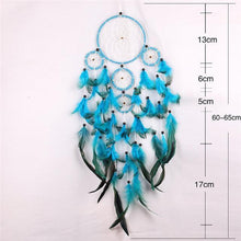 Load image into Gallery viewer, Feather Crafts Dream Catcher Brown Wind Chimes Handmade Christmas Net Handmade Wall Hanging Home Decor Dream Catcher With Feathers For Wall Hanging Car Home Balcony Decorations