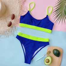 将图片加载到图库查看器,Female Push Up Swimsuit Modern Swimwear For Women Bikinis High Waist Bikini Set Solid Bikini 2 Piece Swimsuit Bathing Suits Women Bathing Suit High Waist Bikini Set Sport Wear Swimming Suit Bikini