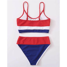 将图片加载到图库查看器,Female Swimsuit High Waist Bikini Women High Waist Bikini Set Two Piece Swimsuits Bikini Top With Bottoms Bathing Suits For Teens Girls Women Swimwear Two-pieces Bikini Set Sport Bathing Suit Swim Lady