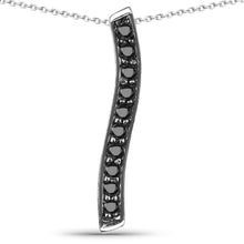 Load image into Gallery viewer, 0.30 Carat Genuine Black Diamond .925 Sterling Silver Pendant