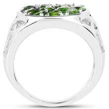 将图片加载到图库查看器,2.21 Carat Genuine Chrome Diopside .925 Sterling Silver Ring