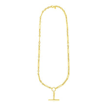 Load image into Gallery viewer, 14k Yellow Gold Alternating Oval and Round Chain Necklace with Toggle