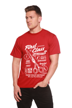 将图片加载到图库查看器,First Class Barber Men's Bamboo Viscose/Organic Cotton Short Sleeve Graphic T-Shirt