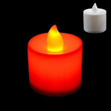 Load image into Gallery viewer, Flameless LED Tea Lights Candles Battery Powered Colorful Flickering Pillar Flickering Bright Tea lights Battery Operated/Powered Flameless Candles White Base Candles Tea light Romantic party Home Decor