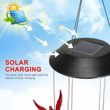 Load image into Gallery viewer, Flaming Bird Wind Chime Solar Lights