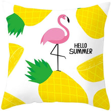 Load image into Gallery viewer, Flamingo Cushion Cover Decor Cushion Case Elegant Tropical Flamingo Pillow Covers Decorative Cotton Linen Square Pillow Cases Cushion Cover Home Decor Car Cushion Cover Pink Pillow Case