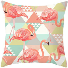 Load image into Gallery viewer, Flamingo Cushion Cover Decor Cushion Case Elegant Tropical Flamingo Pillow Covers Decorative Cotton Linen Square Pillow Cases Cushion Cover Home Decor Car Cushion Cover Pink Pillow Case
