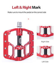 Load image into Gallery viewer, Flat Bike Pedals Road 3 Sealed Bearings Bicycle Pedals Mountain Bike Pedals Wide Platform Accessories Mountain Bike Pedals Aluminum Bicycle Flat Platform Pedals Lightweight Non-Slip Sealed Bearing For Road Mountain