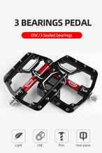 Load image into Gallery viewer, Flat Bike Pedals Road 3 Sealed Bearings Bicycle Pedals Mountain Bike Pedals Wide Platform Accessories Mountain Bike Pedals Aluminum Bicycle Flat Platform Pedals Lightweight Non-Slip Sealed Bearing For Road Mountain