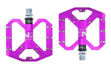 将图片加载到图库查看器,Flat Foot Ultralight Mountain Bike Pedals CNC Aluminum Alloy Sealed 3 Bearing Anti-slip Bicycle Pedals Bicycle Bike Pedals CNC Machined Platform Pedal 3 Sealed Bearings Bicycle Pedal For Adult And Youth With Non-Slip