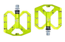 将图片加载到图库查看器,Flat Foot Ultralight Mountain Bike Pedals CNC Aluminum Alloy Sealed 3 Bearing Anti-slip Bicycle Pedals Bicycle Bike Pedals CNC Machined Platform Pedal 3 Sealed Bearings Bicycle Pedal For Adult And Youth With Non-Slip