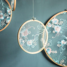 将图片加载到图库查看器,Flat Round Net Embroider Display Stand Net Yarn Wedding Ornaments Wall Hanging Decors Hot Decor for Living Room or Bedroom Unique Wall Art
