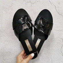 Load image into Gallery viewer, Flat Women Shoes Summer Candy Color Leather Fashion Sandals Open Toe Wear Casual Flip Flops Slip On Comfortable Womens Loafers Women's Flats Elegant Shoes