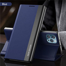 Load image into Gallery viewer, Flip Case For iPhone 14 Pro Max 12 13 Mini Luxury Wallet Stand Elegant Cover Phone Magnetic Leather Protective Cover Luxury Red Shockproof Cover with Stand Flip Case