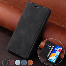 Load image into Gallery viewer, Flip Leather RFID Blocking Wallet Case For Xiaomi Redmi Note 11 10 9 8 7 10C 10A 9 9A 9C 9T 8 Xiaomi Poco X3 X4 NFC M3 M4 Pro F3 Magnetic Leather Wallet Card Slots Phone Case Flip Bumper Protective Cover