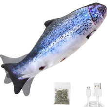 Load image into Gallery viewer, Floppy Fish Cat Toy Moving Fish Toy for Cats Interactive Flopping Cat Kicker Fish Toy Dancing Wiggle Fish Catnip Toys Fun Toy for Cat Exercise
