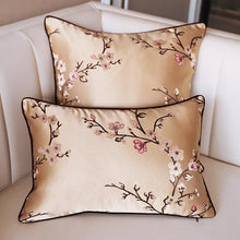 Load image into Gallery viewer, Floral Decorative Pillow Covers Spring Polyester Cushion Cover For Home Decorative Sofa Armchair Bedroom Livingroom Embroidery Floral Pattern Square Decorative Throw Pillow Case Cushion Cover