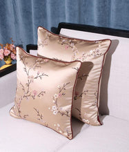 Load image into Gallery viewer, Floral Decorative Pillow Covers Spring Polyester Cushion Cover For Home Decorative Sofa Armchair Bedroom Livingroom Embroidery Floral Pattern Square Decorative Throw Pillow Case Cushion Cover