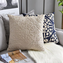 Load image into Gallery viewer, Floral Embroidered Throw Pillow Covers Cotton Pillowcase Sofa Couch For Home Decor Embroidery Throw Pillow Covers Square Cushion Case Modern Cushion Cover Square Pillowcase Decoration for Sofa Bed Chair Car 50x50cm
