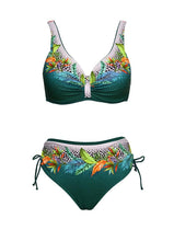 将图片加载到图库查看器,Floral High-Waist Bikini Sets Push Up Swimsuit Summer Two Pieces Swimwear Women Plus Size Two 2 Piece Bikini Sets Push Up Swimsuit Separates Tops Bottoms Swimwear Bathing Suit Women Plus Size Bathing Suits