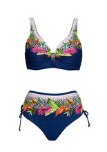将图片加载到图库查看器,Floral High-Waist Bikini Sets Push Up Swimsuit Summer Two Pieces Swimwear Women Plus Size Two 2 Piece Bikini Sets Push Up Swimsuit Separates Tops Bottoms Swimwear Bathing Suit Women Plus Size Bathing Suits